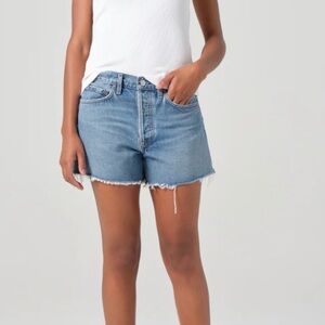 NWOT Agolde Parker Long Distressed Shorts